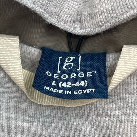 George Men’s Size Large Hooded Vest Jacket sweatshirt lining & hood Green New - Picture 8 of 8